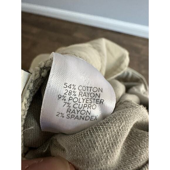 EUC J. Jill High Rise Cuffed Straight Leg Soft Light Green Sz 10 Jeans Neutral - Picture 6 of 6